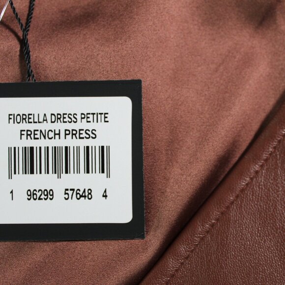 NWT Paige FIORELLA DRESS PETITE FRENCH PRESS Faux Leather - Picture 9 of 10